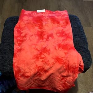 Livi Red Tie-Dye Athletic Shorts